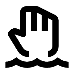 Deep Water Icon from Outlined Line - Streamline Material Set