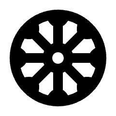 Dhammajak Bhuddhism Religion Fill Icon from Rounded Fill - Streamline Material Set