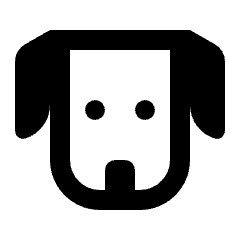 Dog Icon from Rounded Line - Streamline Material Set