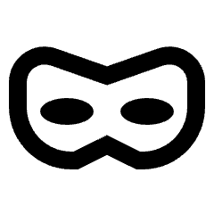 Domino Mask Icon from Sharp Line - Streamline Material Set