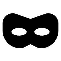 Domino Mask Fill Icon from Sharp Fill - Material Pro Set