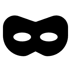 Domino Mask Fill Icon from Rounded Fill - Streamline Material Set