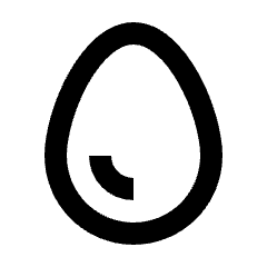 Egg Icon from Outlined Line - Streamline Material Set