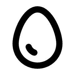 Egg Icon from Rounded Line - Streamline Material Set
