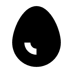 Egg Fill Icon from Sharp Fill - Streamline Material Set