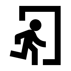 Exit Icon from Sharp Line - Material Pro Set