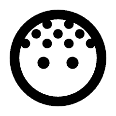 Face 5 Icon from Rounded Line - Streamline Material Set