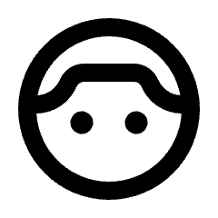 Face 6 Icon from Rounded Line - Streamline Material Set