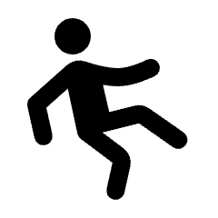 Falling Icon from Rounded Line - Streamline Material Set