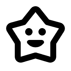 Family Star Icon from Rounded Line - Streamline Material Set