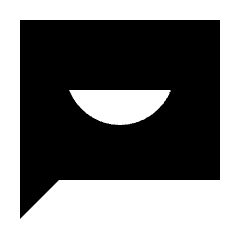 Feedback Alt Fill Icon from Sharp Fill - Streamline Material Set