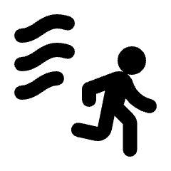 Fire Exit Alt Fill Icon from Rounded Fill - Material Pro Set