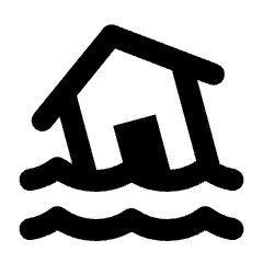 Flood Icon from Rounded Line - Streamline Material Set
