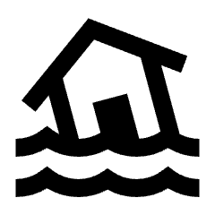 Flood Icon from Sharp Line - Streamline Material Set