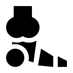 Foot Bones Fill Icon from Sharp Fill - Streamline Material Set