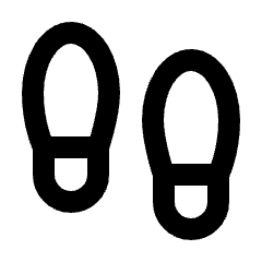 Footprint Icon from Sharp Line - Streamline Material Set
