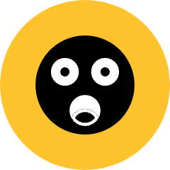 Frightened Smiley Icon from Kameleon Pop Set