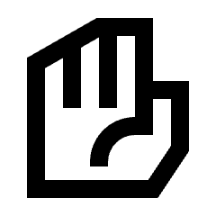 Front Hand Icon from Sharp Line - Streamline Material Set