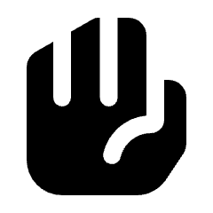 Front Hand Fill Icon from Rounded Fill - Streamline Material Set