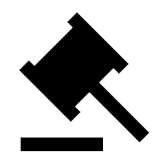 Gavel Fill Icon from Sharp Fill - Streamline Material Set