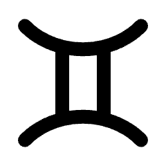 Gemini Zodiac Fill Icon from Rounded Fill - Material Pro Set