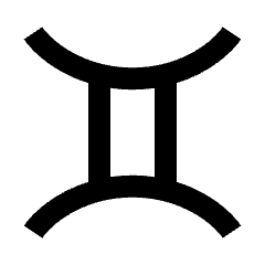 Gemini Zodiac Fill Icon from Sharp Fill - Material Pro Set