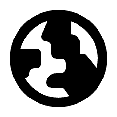 Globe Uk Fill Icon from Rounded Fill - Streamline Material Set