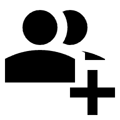 Group Add Fill Icon from Sharp Fill - Streamline Material Set