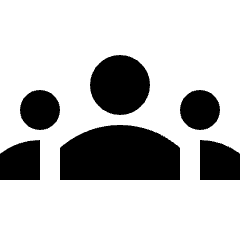 Groups Fill Icon from Sharp Fill - Streamline Material Set