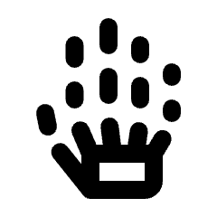 Hand Bones Icon from Rounded Line - Material Pro Set