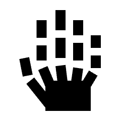 Hand Bones Fill Icon from Sharp Fill - Streamline Material Set