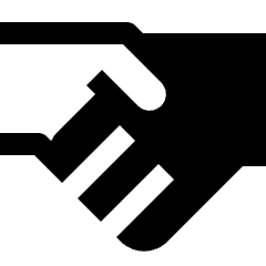 Handshake Fill Icon from Outlined Fill - Streamline Material Set