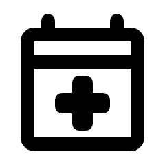 Health Appointments Icon from Rounded Line - Material Pro Set