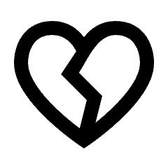 Heart Broken Icon from Sharp Line - Streamline Material Set