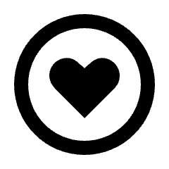 Heart Circle Icon from Sharp Line - Material Pro Set