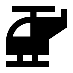 Helicopter Fill Icon from Sharp Fill - Streamline Material Set