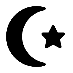 Islam Muslim Religion Icon from Rounded Line - Streamline Material Set