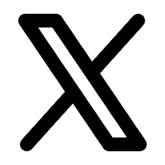 Logo Twitter X Icon from Rounded Line - Streamline Material Set