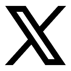 Logo Twitter X Fill Icon from Sharp Fill - Streamline Material Set