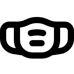 Masks Icon from Rounded Line - Material Pro Set