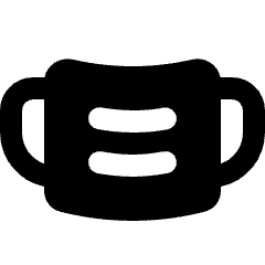 Medical Mask Fill Icon from Rounded Fill - Material Pro Set