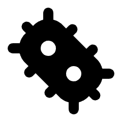 Microbiology Fill Icon from Rounded Fill - Streamline Material Set