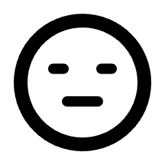 Mood Indifferent Icon from Rounded Line - Streamline Material Set