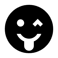 Mood Tongue Wink Fill Icon from Outlined Fill - Streamline Material Set