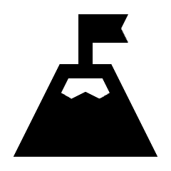 Mountain Flag Fill Icon from Sharp Fill - Material Pro Set