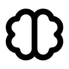 Neurology Icon from Rounded Line - Streamline Material Set