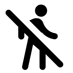 No Walking Fill Icon from Rounded Fill - Streamline Material Set