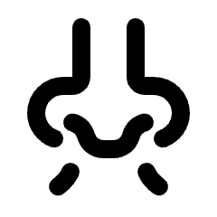 Nose Smell Icon from Rounded Line - Material Pro Set