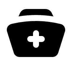 Nurse Hat Fill Icon from Rounded Fill - Material Pro Set