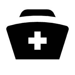 Nurse Hat Fill Icon from Outlined Fill - Material Pro Set